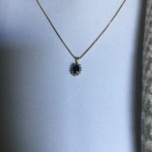 Sapphire Diamond Pendant